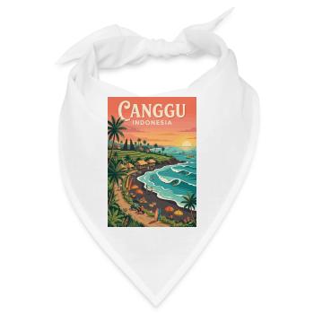 Entdecken Sie die tropische Küste, Bali und Canggu, Indonesien, - Bandana - Weiß - Vorne