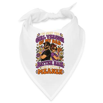 Mädchenversion meines Vaters Besseres Haar, gemeiner Retro - Bandana - Weiß - Vorne