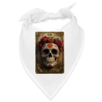 Halloween Sugar Skull Sugarskull Tarot - Bandana - Weiß - Vorne