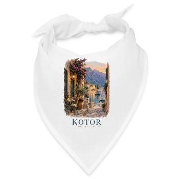Kotor, Montenegro Vintagen-Escape - Bandana - Weiß - Vorne
