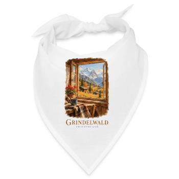 Grindelwald Vintage-Schweizer Charme - Bandana - Weiß - Vorne