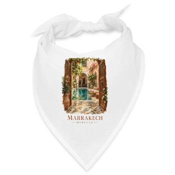 Marrakesch Marokko Vintage-Charme - Bandana - Weiß - Vorne