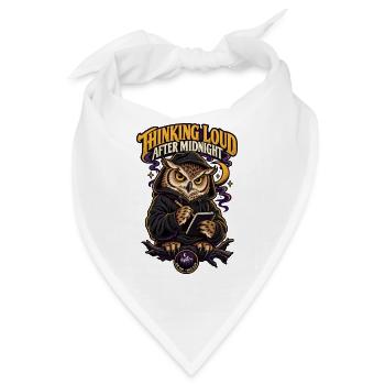 RobVibe Wild Club – Owl Thinking After Midnight - Bandana - Weiß - Vorne