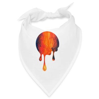 Tropfende Glutblüte - Bandana - Weiß - Vorne
