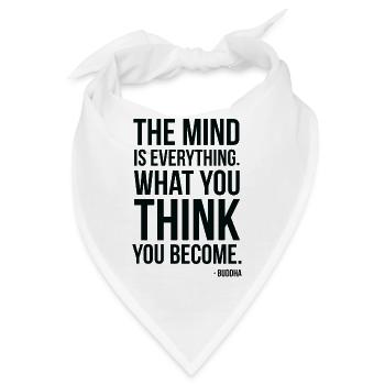 Buddha Mind Is Everything Zitattypografie - Bandana - Weiß - Vorne