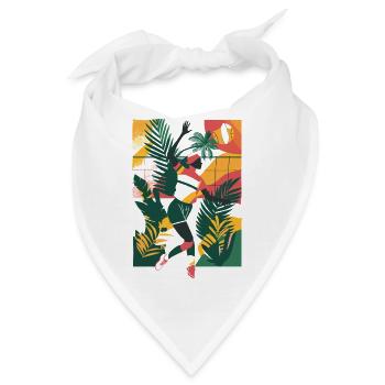 Volleyball Mädchen Cartoon - Bandana - Weiß - Vorne