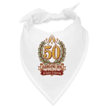 Jahrgang 1976 50 Jahre Erfahrung - Bandana - Weiß - Vorne