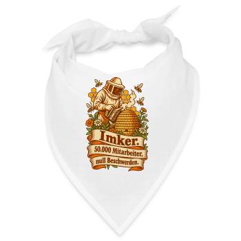 Imker 50000 Mitarbeiter Bienen - Bandana - Weiß - Vorne