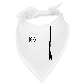 Stecker und Steckdose um Dinge unter Strom zu - Bandana - Weiß - Vorne