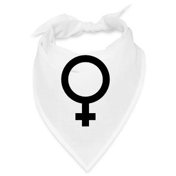 Frau - Bandana - Weiß - Vorne