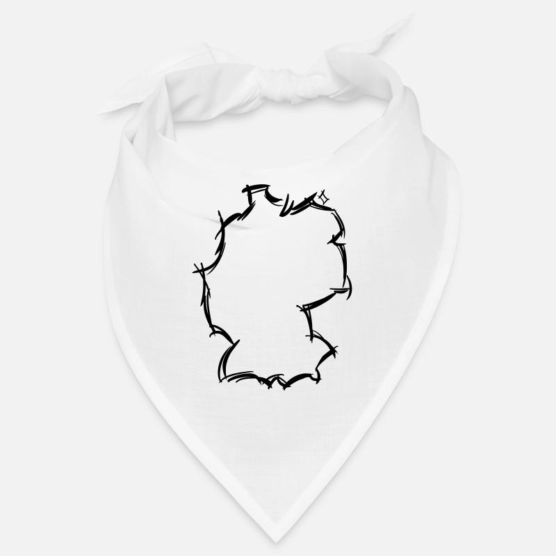 Map of Germany, hand-drawn, vector graphics Bandana