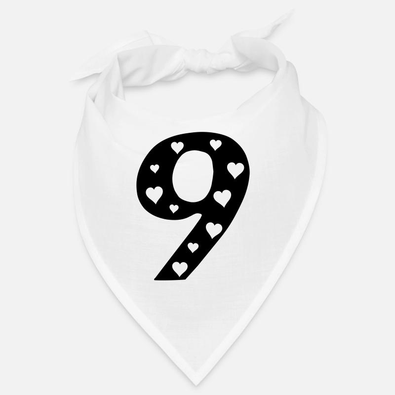 9 Anniversaire avec cœur Bandana