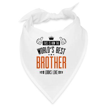 Weltbester Bruder - Bandana - Weiß - Vorne