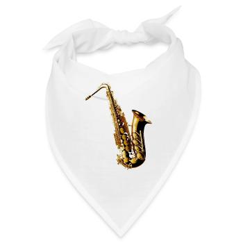 Das Saxophon ist ein faszinierendes Instrument - Bandana - Weiß - Vorne