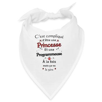 Prinzessin Programmiererin - Bandana - Weiß - Vorne