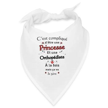 Prinzessin Orthopäde - Bandana - Weiß - Vorne