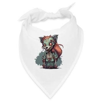 Zombie Füchsin - Bandana - Weiß - Vorne