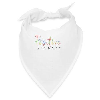 Positiver Mindset - Bleib positiv - Bandana - Weiß - Vorne