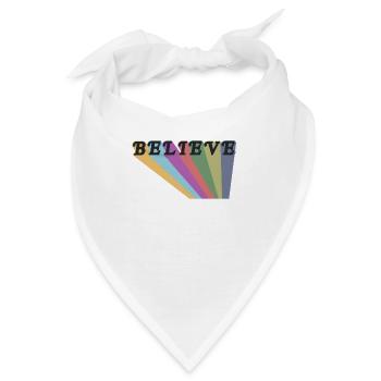 Glaube Believe Glaube an Dich - Bandana - Weiß - Vorne