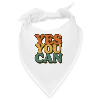 Yes You Can – Retro-Motivation - Bandana - Weiß - Vorne