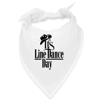 LINE DANCING, IT'S LINE DANCE DAY MIT HUT - Bandana - Weiß - Vorne
