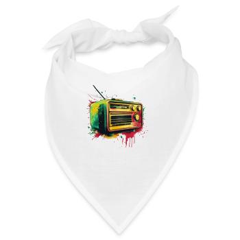 Antikes Radio aus den 1950er Jahren - Bandana - Weiß - Vorne
