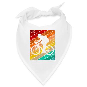 Fahrrad Fahrradmotiv Fahrradfahrer Fahrradfahren - Bandana - Weiß - Vorne