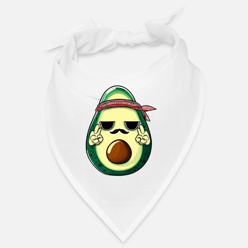 Hippie avocado with beard Bandana