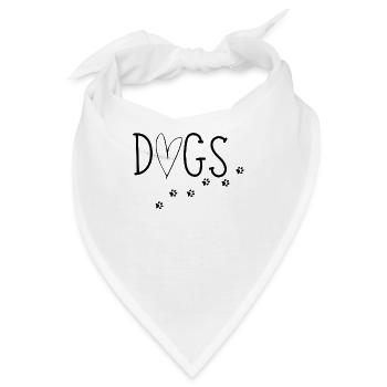 Dogs - Bandana - Weiß - Vorne