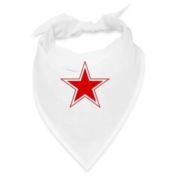 Roter Stern - Bandana - Weiß - Vorne