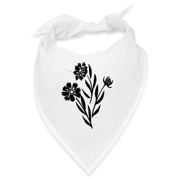 Blumen Blumenkind flower fleur Geschenkidee - Bandana - Weiß - Vorne
