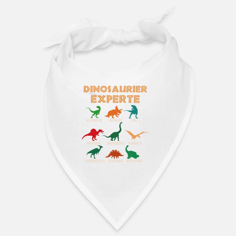 Dinosaurier Experte Jungen Dinos T-rex Spinosaurus - Bandana - Weiß