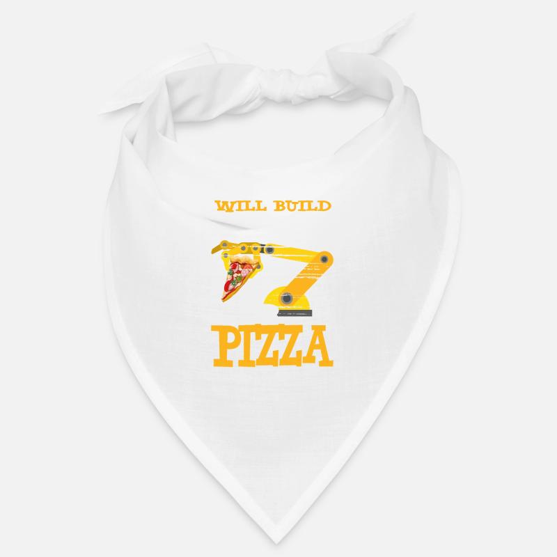 Roboter Pizza Robotertechniker Robotik - Bandana - Weiß