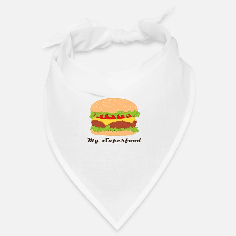 Comic Hamburger with slogan Bandana