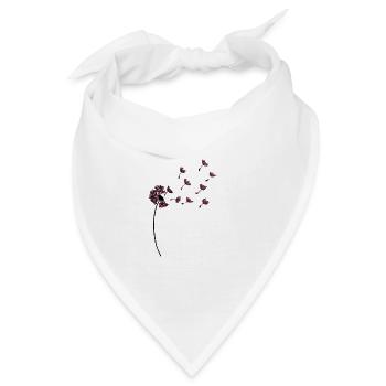 Pusteblume Grafik - Bandana - Weiß - Vorne
