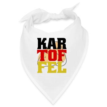 Deutsche Kartoffel - Parodie Scherz Nationalflagge - Bandana - Weiß - Vorne