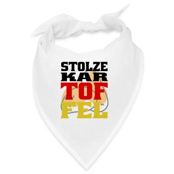 Stolze Deutsche Kartoffel - Parodie Scherz - Bandana - Weiß - Vorne