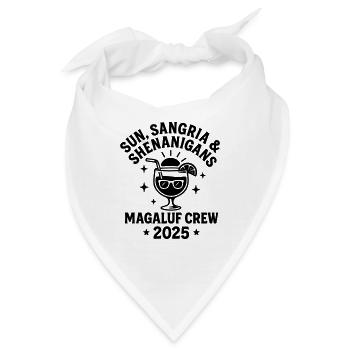 Sonne, Sangria & Shenanigans Magaluf Crew 2025 - Bandana - Weiß - Vorne