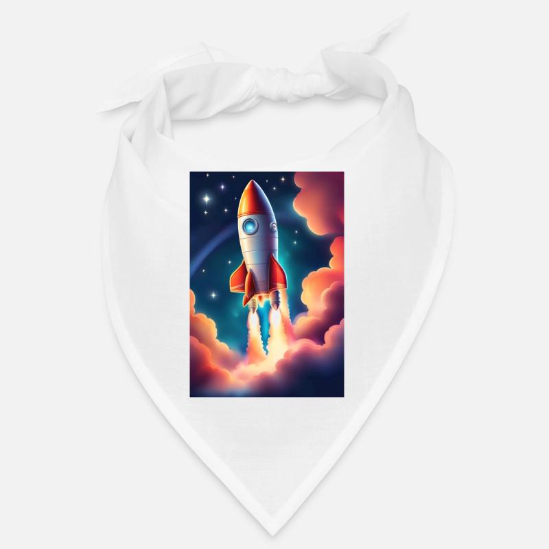 Fusée mignonne dans l’espace Bandana