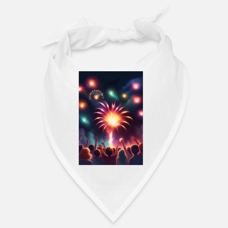 Superbe feu d’artifice - Bandana - blanc