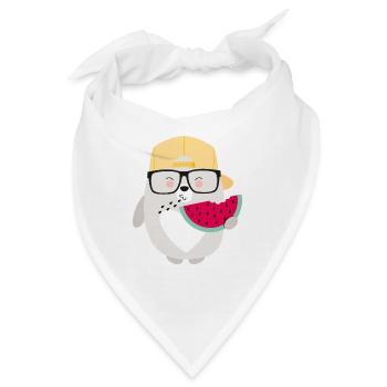 BEAR WITH MELON - Bandana - Weiß - Vorne
