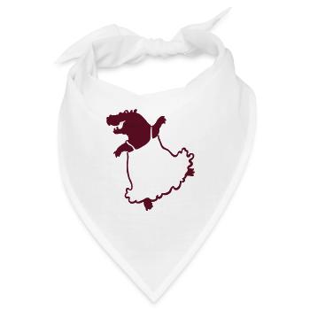 tanzendes Nilpferd im Kleid - Bandana - Weiß - Vorne