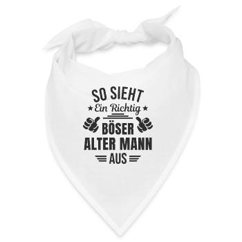 Böser Alter Mann Sarkasmus Spruch Lustig - Bandana - Weiß - Vorne