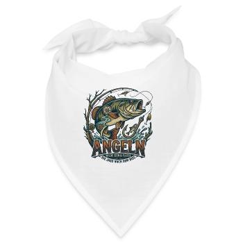 Angeln Logo Wilde Seen Flüsse - Bandana - Weiß - Vorne