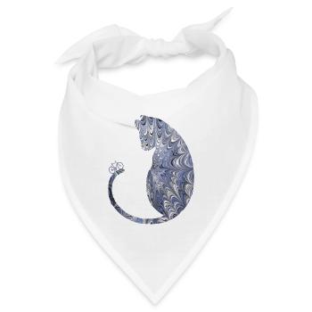 katze mit fahrrad ebru 44 - Bandana - Weiß - Vorne