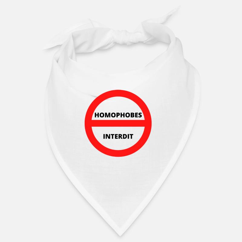 HOMOPHOBES INTERDIT - Bandana - blanc