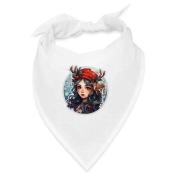 Weihnachtsmädchen - Bandana - Weiß - Vorne