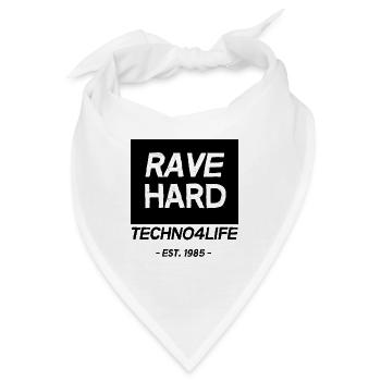 RAVE HARD - Bandana - Weiß - Vorne