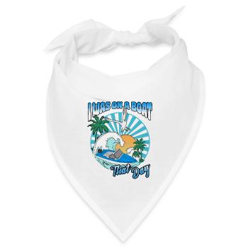 I was on a boat that day - Bandana - Weiß - Vorne