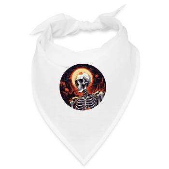 Halloween Skelett - Bandana - Weiß - Vorne